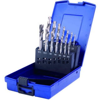Zestaw gwintowników DIN 371C HSS-E M3-M12 + wiertła Krypton KR0103119914